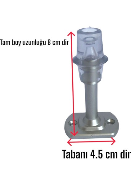 Kapı Tutucu Stoper Tampon Durdurucu Plastik 8 cm Kapı Stopu Stobu Silikonlu Saten