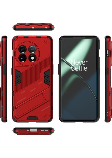 Oneplus 11 5g Için Sert Pc Tpu Hibrit Düşme Önleyici Stand Telefon Kılıfı - Kırmızı (Yurt Dışından) fiyatları