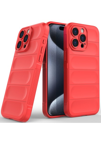 iPhone 15 Pro Max Için Yumuşak Tpu Kaymaz Telefon Kılıfı - Kırmızı (Yurt Dışından) fiyatları