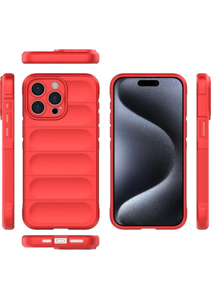 iPhone 15 Pro Max Için Yumuşak Tpu Kaymaz Telefon Kılıfı - Kırmızı (Yurt Dışından) modelleri