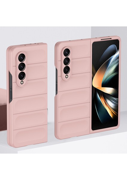Samsung Galaxy Z Fold 4 5g Için Dayanıklı Pc Kauçuk Darbeye Dayanıklı Telefon Kılıfı - Koyu Kırmızı (Yurt Dışından)