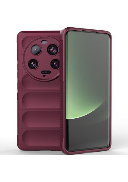 Xiaomi 13 Ultra Için Yumuşak Tpu Kaymaz Telefon Kılıfı - Koyu Kırmızı (Yurt Dışından)
