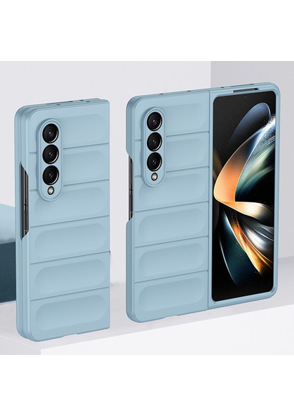 Samsung Galaxy Z Fold 4 5g Için Dayanıklı Pc Kauçuk Darbeye Dayanıklı Telefon Kılıfı - Gri (Yurt Dışından)