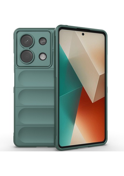 Xiaomi Redmi Note 13 Için Yumuşak Tpu Kaymaz Telefon Kılıfı - Yeşil (Yurt Dışından)