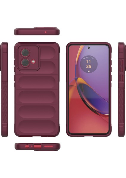Motorola Moto G84 Için Yumuşak Tpu Kaymaz Telefon Kılıfı - Koyu Kırmızı (Yurt Dışından) modelleri