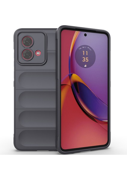 Motorola Moto G84 Için Yumuşak Tpu Kaymaz Telefon Kılıfı - Koyu Gri (Yurt Dışından)