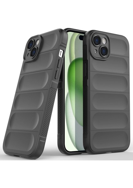 iPhone 15 Için Yumuşak Tpu Kaymaz Telefon Kılıfı - Siyah (Yurt Dışından)