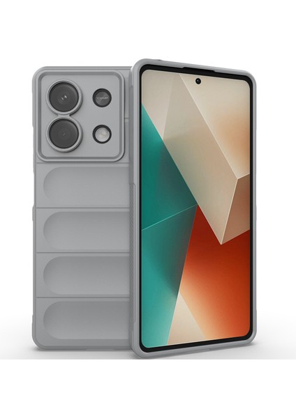 Xiaomi Redmi Note 13 Için Yumuşak Tpu Kaymaz Telefon Kılıfı - Gri (Yurt Dışından)