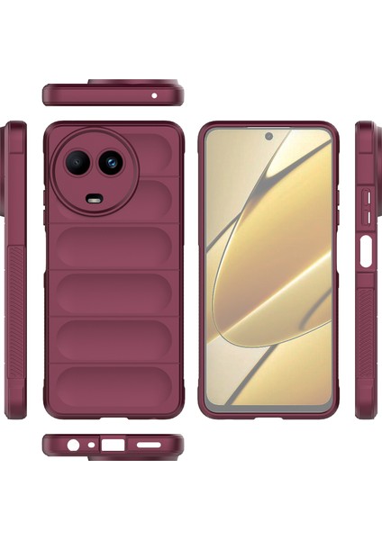 Realme 11 5g Için Yumuşak Tpu Kaymaz Telefon Kılıfı - Koyu Kırmızı (Yurt Dışından) modelleri