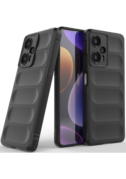 Xiaomi Redmi Note 12 Turbo Için Yumuşak Tpu Kaymaz Telefon Kılıfı - Siyah (Yurt Dışından)