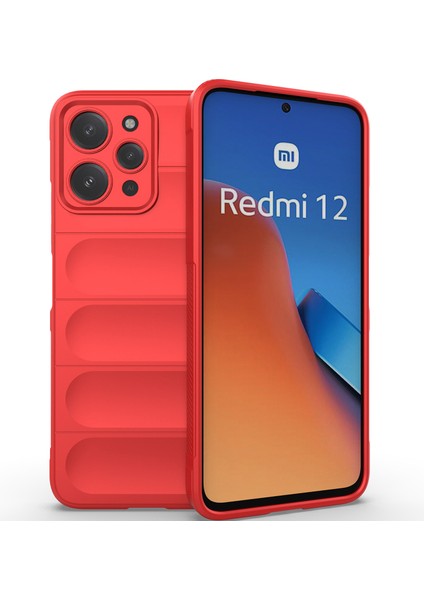 Xiaomi Redmi 12 4g Için Yumuşak Tpu Kaymaz Telefon Kılıfı - Kırmızı (Yurt Dışından)