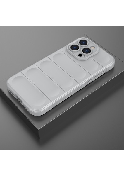 iPhone 15 Pro Max Için Yumuşak Tpu Kaymaz Telefon Kılıfı - Gri (Yurt Dışından)