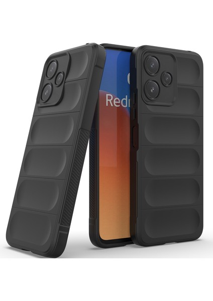 Xiaomi Redmi 12 5g Için Yumuşak Tpu Kaymaz Telefon Kılıfı - Siyah (Yurt Dışından)