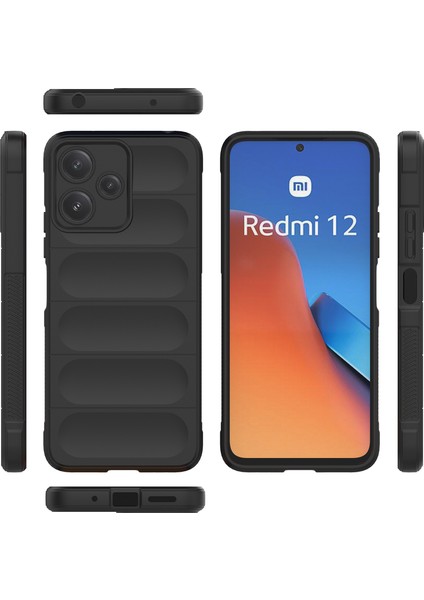 Xiaomi Redmi 12 5g Için Yumuşak Tpu Kaymaz Telefon Kılıfı - Siyah (Yurt Dışından) modelleri