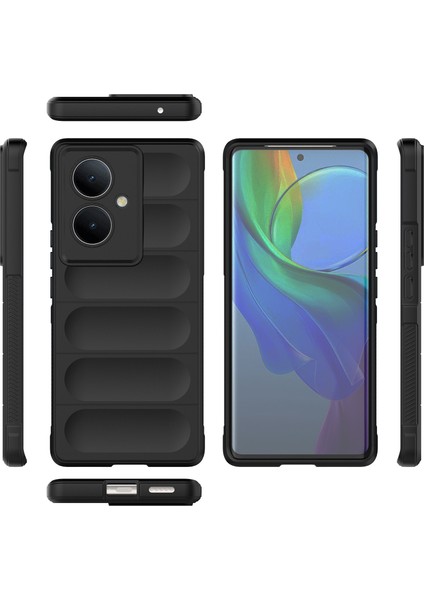 Vıvo V29 Lite 5g / Vıvo Y78+ Için Yumuşak Tpu Kaymaz Telefon Kılıfı - Siyah (Yurt Dışından)