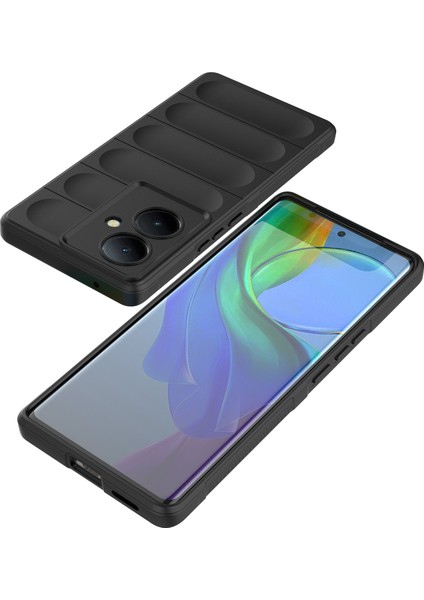 Vıvo V29 Lite 5g / Vıvo Y78+ Için Yumuşak Tpu Kaymaz Telefon Kılıfı - Siyah (Yurt Dışından)