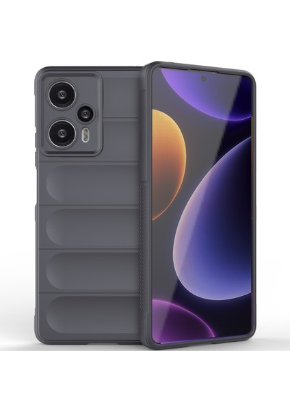 Xiaomi Redmi Note 12 Turbo Için Yumuşak Tpu Kaymaz Telefon Kılıfı - Koyu Gri (Yurt Dışından)