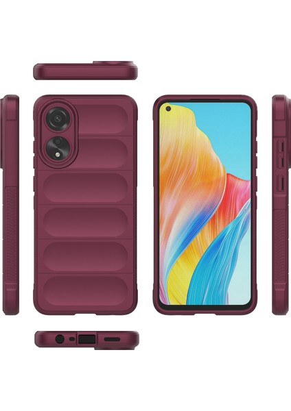 Oppo A78 4g Için Yumuşak Tpu Kaymaz Telefon Kılıfı - Koyu Kırmızı (Yurt Dışından) modelleri