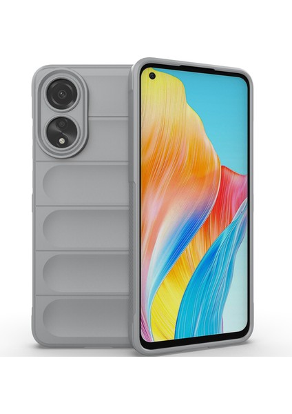 Oppo A78 4g Için Yumuşak Tpu Kaymaz Telefon Kılıfı - Gri (Yurt Dışından)
