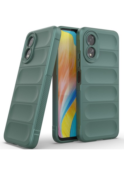 Oppo A38 / A18 Için Yumuşak Tpu Kaymaz Telefon Kılıfı - Yeşil (Yurt Dışından)