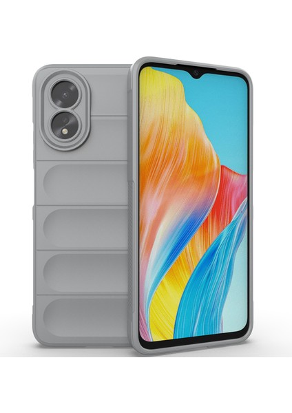 Oppo A38 / A18 Için Yumuşak Tpu Kaymaz Telefon Kılıfı - Gri (Yurt Dışından)