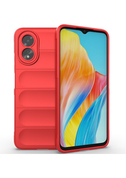 Oppo A38 / A18 Için Yumuşak Tpu Kaymaz Telefon Kılıfı - Kırmızı (Yurt Dışından)
