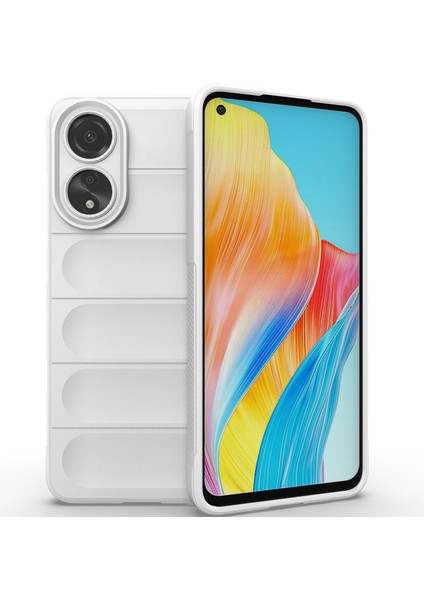 Oppo A78 4g Için Yumuşak Tpu Kaymaz Telefon Kılıfı - Beyaz (Yurt Dışından)