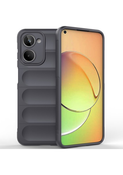 Realme 10 Için Yumuşak Tpu Kaymaz Telefon Kılıfı - Koyu Gri (Yurt Dışından)