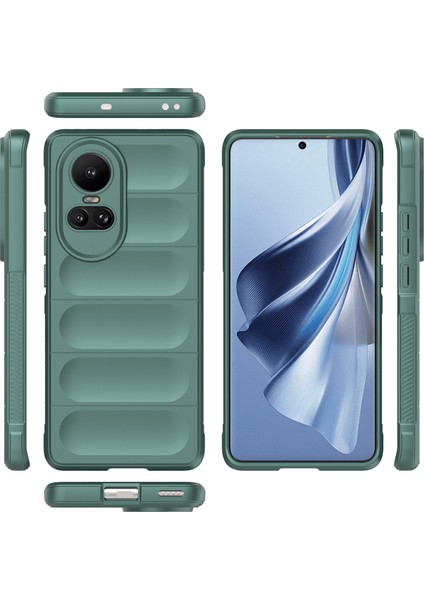 Oppo RENO10 Için Yumuşak Tpu Kaymaz Telefon Kılıfı - Yeşil (Yurt Dışından)