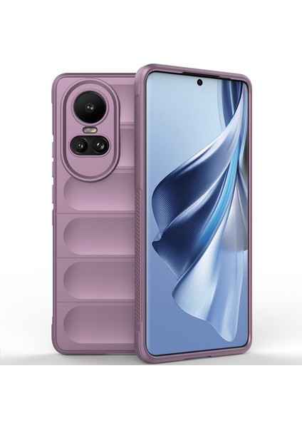 Oppo RENO10 Için Yumuşak Tpu Kaymaz Telefon Kılıfı - Mor (Yurt Dışından)