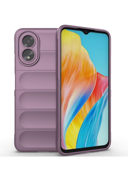 Oppo A38 / A18 Için Yumuşak Tpu Kaymaz Telefon Kılıfı - Mor (Yurt Dışından)