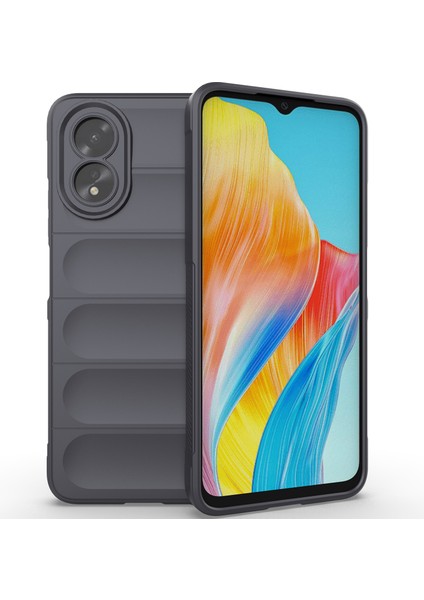 Oppo A38 / A18 Için Yumuşak Tpu Kaymaz Telefon Kılıfı - Koyu Gri (Yurt Dışından)