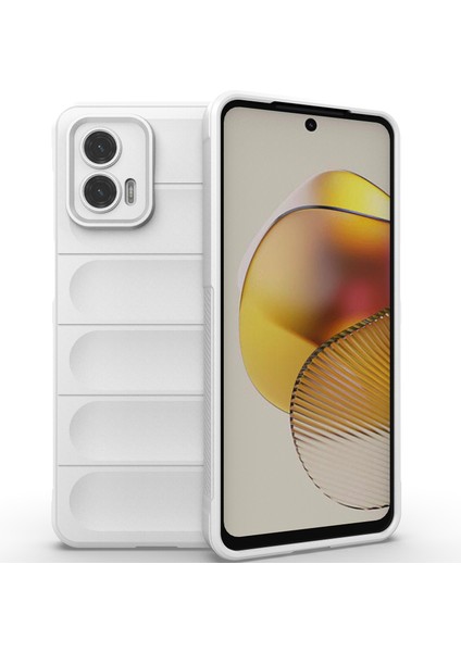 Motorola Moto G73 Için Yumuşak Tpu Kaymaz Telefon Kılıfı - Beyaz (Yurt Dışından)