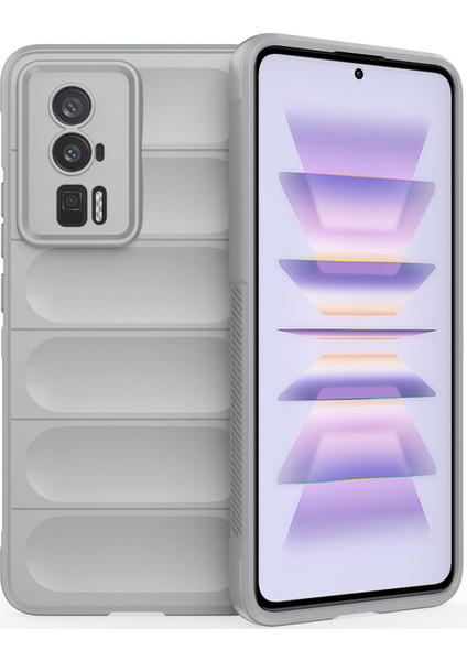 Xiaomi Redmi K60 / K60 Pro Için Yumuşak Tpu Kaymaz Telefon Kılıfı - Gri (Yurt Dışından)