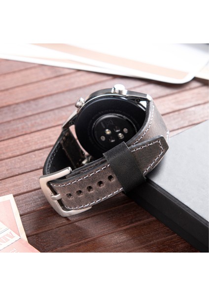 Fossil Deri Kordon 20MM 22MM 24MM FS4656 CH2586 CH2782 FS5132 FS5251 FJR1487 BG1175 Uyumlu Hakiki Deri Kayış Gri