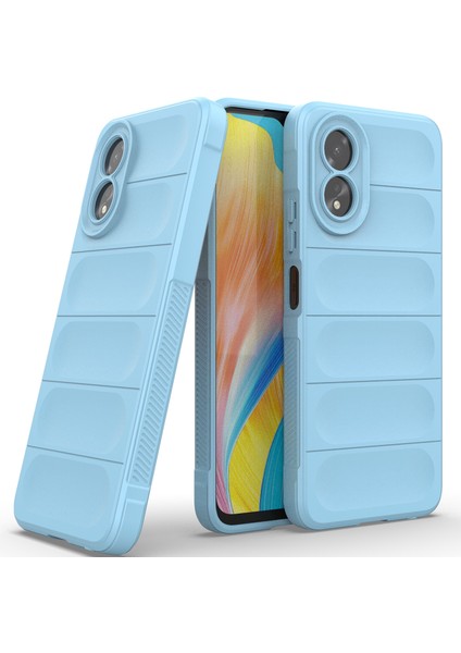 Oppo A38 / A18 Için Yumuşak Tpu Kaymaz Telefon Kılıfı - Mavi (Yurt Dışından)