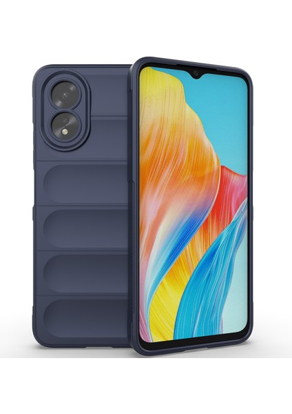 Oppo A38 / A18 Için Yumuşak Tpu Kaymaz Telefon Kılıfı - Lacivert (Yurt Dışından)