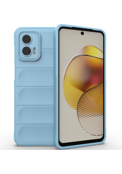Motorola Moto G73 Için Yumuşak Tpu Kaymaz Telefon Kılıfı - Mavi (Yurt Dışından)