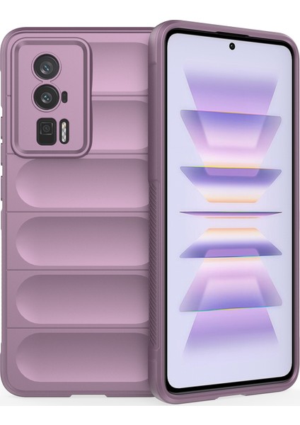 Xiaomi Redmi K60 / K60 Pro Için Yumuşak Tpu Kaymaz Telefon Kılıfı - Mor (Yurt Dışından)