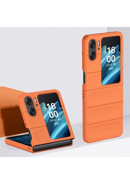Oppo Find N2 Flip Için Dayanıklı Pc Kauçuk Darbeye Dayanıklı Telefon Kılıfı - Mavi (Yurt Dışından)