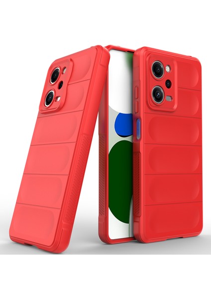 Xiaomi Redmi Note 12 Pro 5g Için Yumuşak Tpu Kaymaz Telefon Kılıfı - Kırmızı (Yurt Dışından)