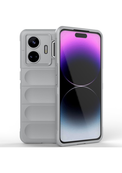 Realme Gt Neo 5 Için Yumuşak Tpu Kaymaz Telefon Kılıfı - Gri (Yurt Dışından)