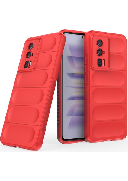 Xiaomi Redmi K60 / K60 Pro Için Yumuşak Tpu Kaymaz Telefon Kılıfı - Kırmızı (Yurt Dışından)