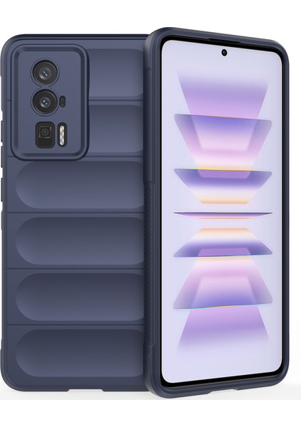 Xiaomi Redmi K60 / K60 Pro Için Yumuşak Tpu Kaymaz Telefon Kılıfı - Lacivert (Yurt Dışından)