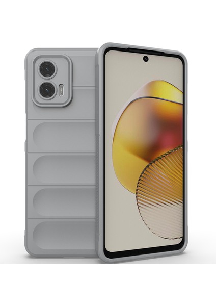 Motorola Moto G73 Için Yumuşak Tpu Kaymaz Telefon Kılıfı - Gri (Yurt Dışından)