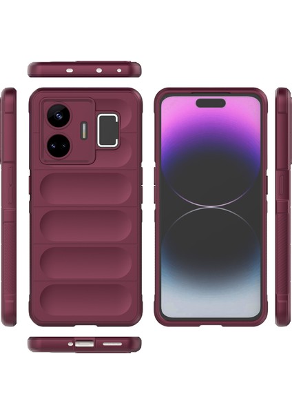 Realme Gt Neo 5 Için Yumuşak Tpu Kaymaz Telefon Kılıfı - Koyu Kırmızı (Yurt Dışından) modelleri