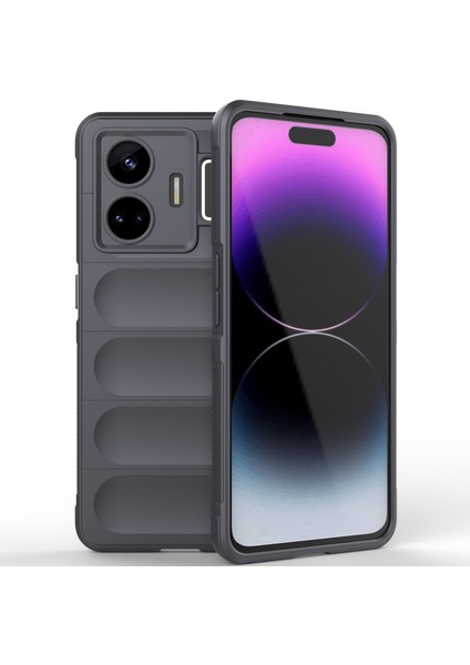 Realme Gt Neo 5 Için Yumuşak Tpu Kaymaz Telefon Kılıfı - Koyu Gri (Yurt Dışından)