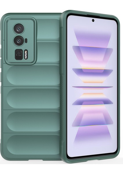 Xiaomi Redmi K60 / K60 Pro Için Yumuşak Tpu Kaymaz Telefon Kılıfı - Yeşil (Yurt Dışından)
