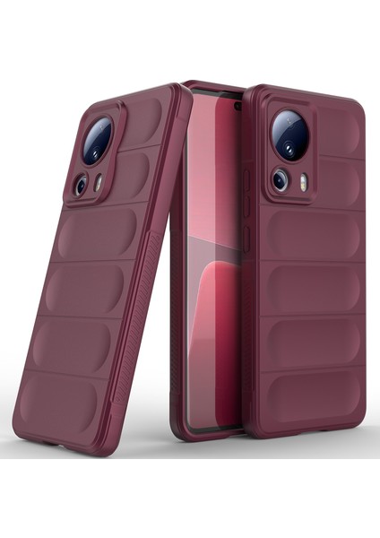 Xiaomi 13 Lite Için Yumuşak Tpu Kaymaz Telefon Kılıfı - Koyu Kırmızı (Yurt Dışından)