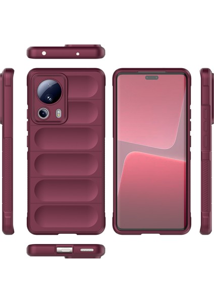 Xiaomi 13 Lite Için Yumuşak Tpu Kaymaz Telefon Kılıfı - Koyu Kırmızı (Yurt Dışından) modelleri